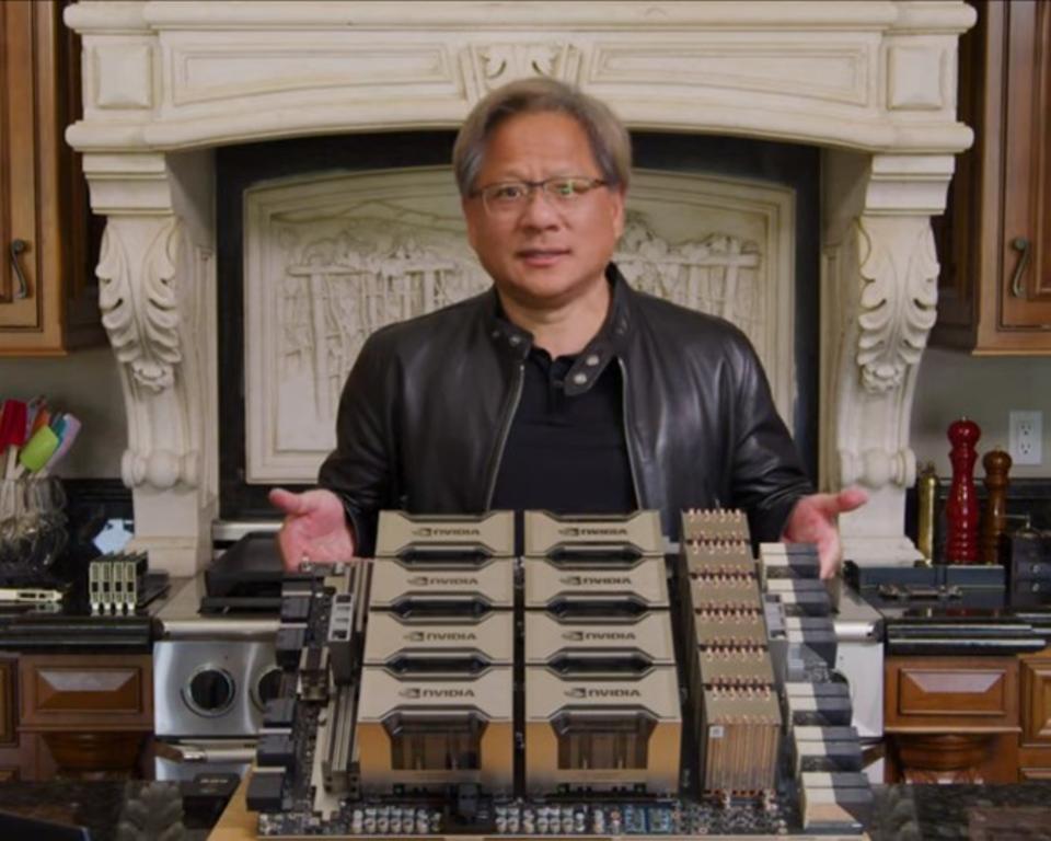 Hình ảnh của Jensen Huang từ bài phát biểu GTC 2020