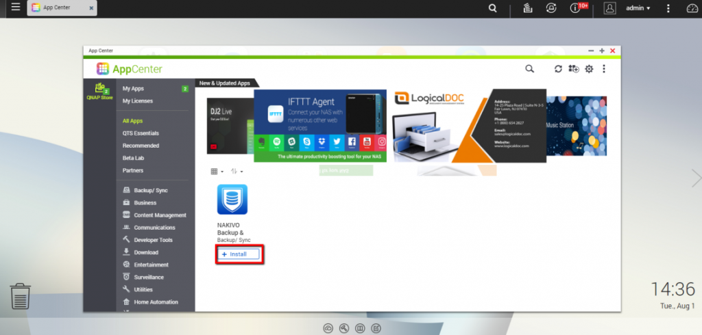 Cài đặt NAKIVO Backup & Replication trên bộ nhớ đính kèm mạng QNAP của bạn