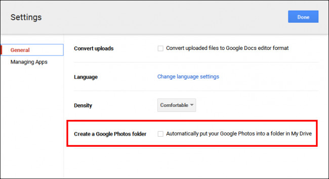 Tạo thư mục Google Photos trong Google Drive