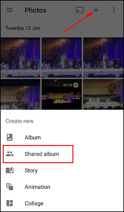 Xem các album chia sẻ