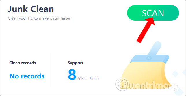 Phần Junk Clean dọn dẹp file rác 
