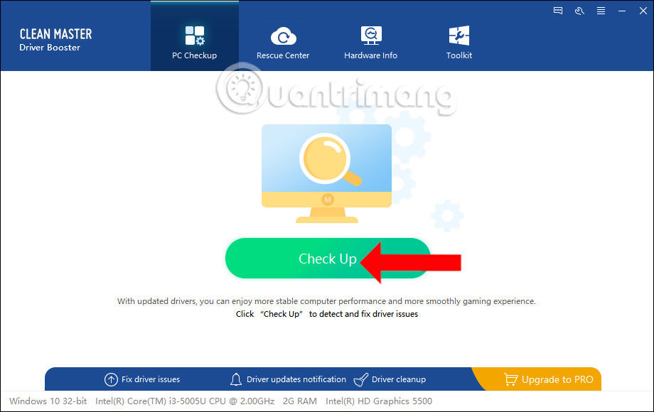 Kiểm tra driver phần cứng 