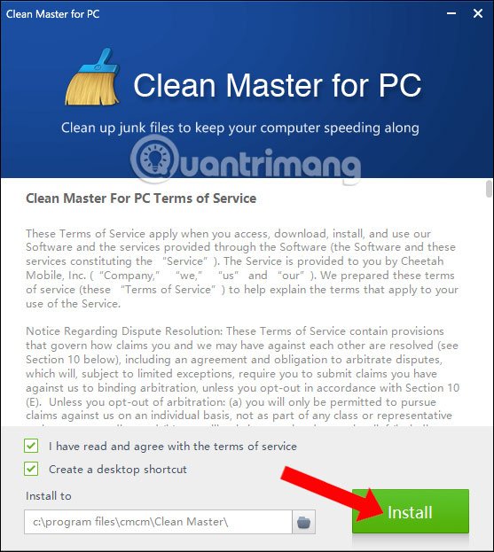 Nhấn nút Install 