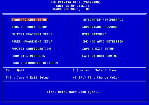 Điều chỉnh BIOS