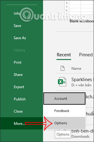 Excel Options
