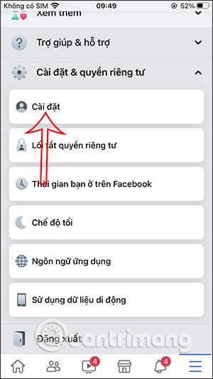 Cài đặt Facebook