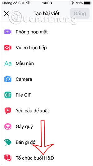 Tạo mục hỏi và đáp