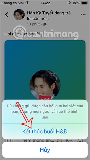 Kết thúc buổi hỏi và đáp
