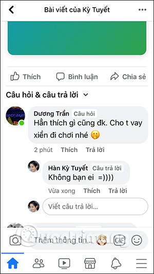 Nhập câu trả lời