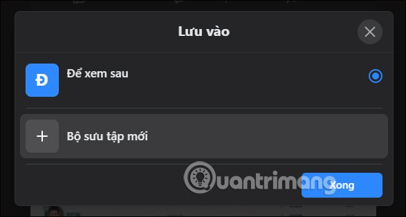 Chọn bộ sưu tập 
