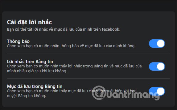 Cài đặt thông báo 