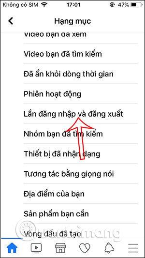 Lần đăng nhập và đăng xuất
