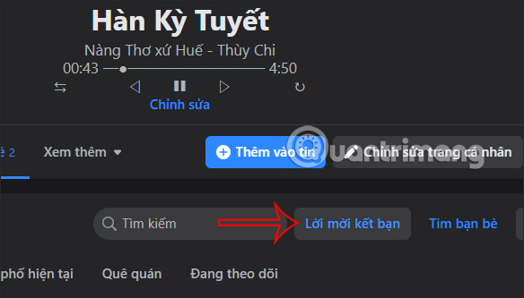 Lời mời kết bạn 