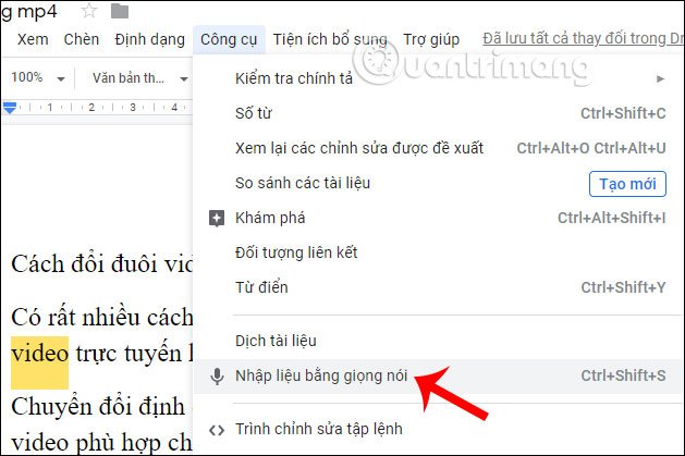 Soạn thảo trên Docs