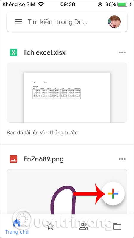 Tải file mới trên Drive