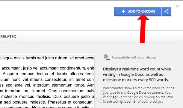 Tiện ích đếm từ Wordcounter