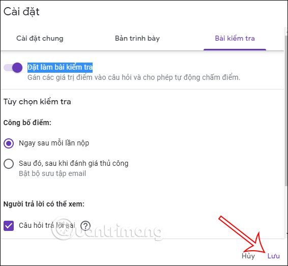 Bài kiểm tra 