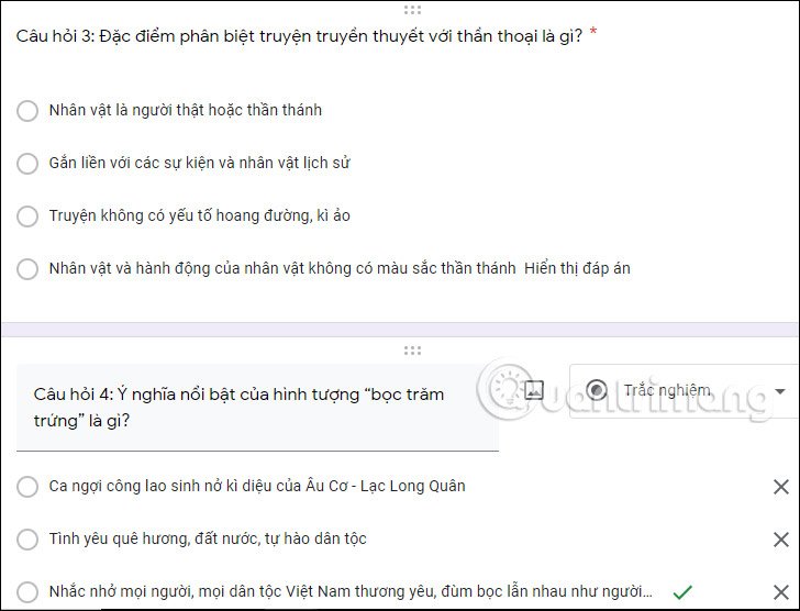 Hoàn thành câu hỏi 