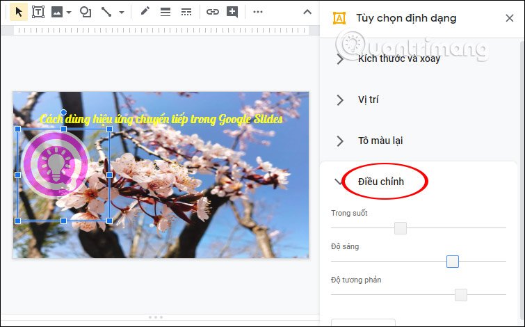 Chỉnh độ tương phản ảnh 