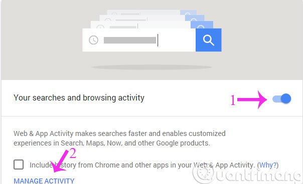 Nhấn Manage Activity