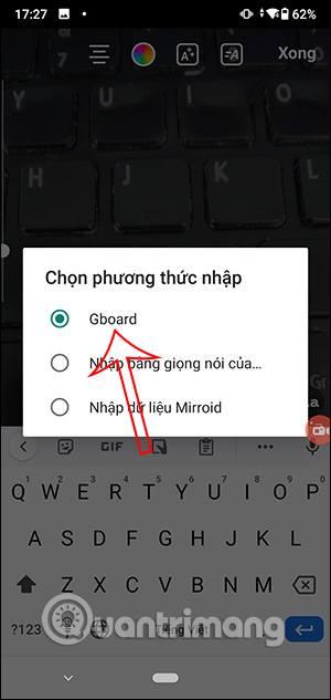 Chọn Gboard