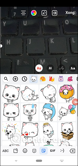 Hiển thị sticker