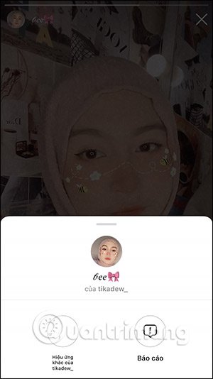 Instagram sticker filter bee