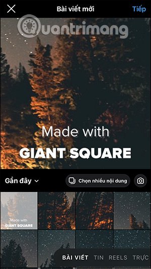 Đăng ảnh lên Instagram