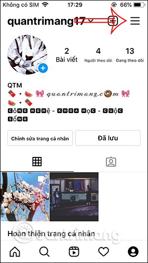 Tùy chọn Instagram
