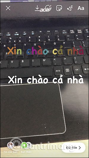2 dòng chữ