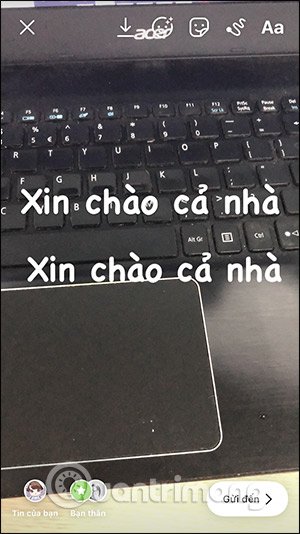 Hiện thị 2 dòng chữ