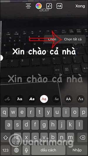 Chọn chữ
