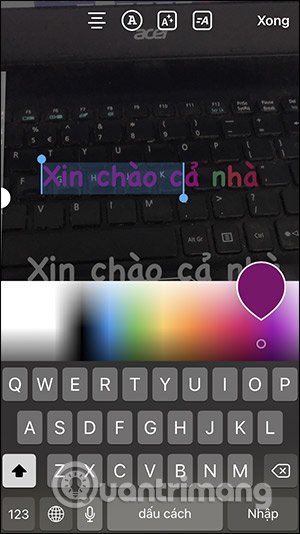 Chọn màu cho chữ