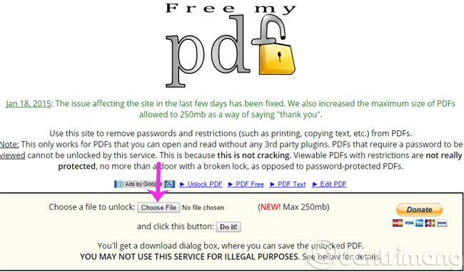Công cụ Free my pdf