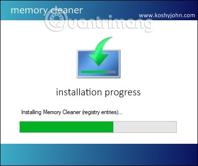 Cài đặt phần mềm Memory Cleaner