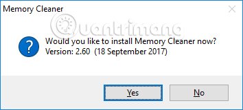 Phiên bản mới cho Memory Cleaner