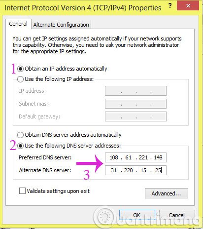 Đổi DNS