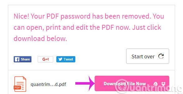 Tải file PDF mới về máy