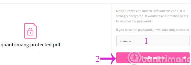 Nhập mật khẩu rồi bấm Really Unlock