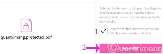 Nhấn Unlock PDF!