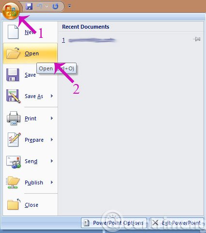Mở file PPS