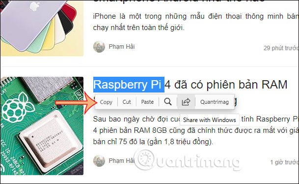 Thanh công cụ ứng dụng 