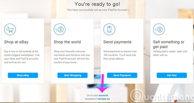 Click Go to your account