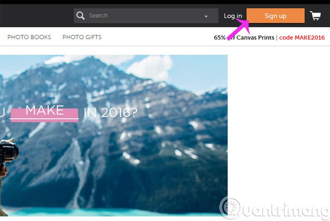 Click Sign up