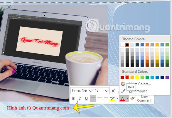 Chỉnh định dạng 