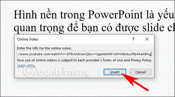 Chèn URL video