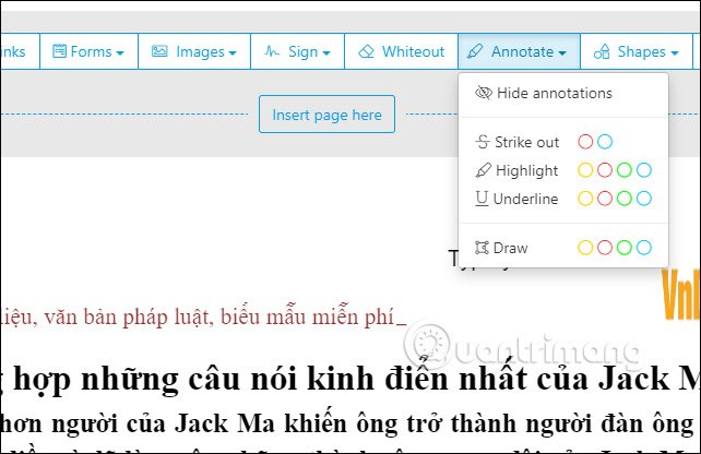 Thêm nội dung vào PDF