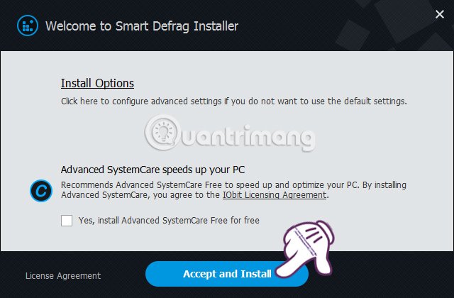 Cài đặt phần mềm Smart Defrag