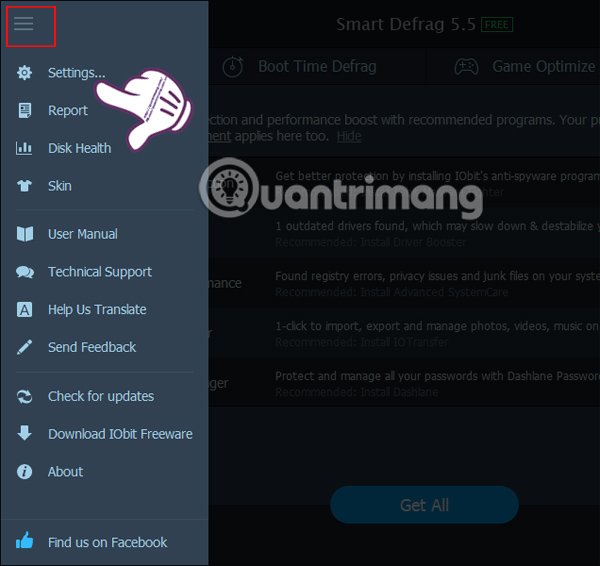 Cài đặt phần mềm Smart Defrag