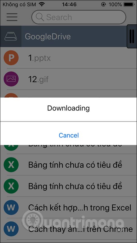 Mở slide